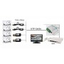Balun émetteur-récepteur vidéo CCTV HD à 4 canaux avec extensions de 7,5",BNC mâle + vis solide 2 broches + RJ45