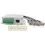 Balun émetteur-récepteur vidéo CCTV HD à 4 canaux avec extensions de 7,5",BNC mâle + vis solide 2 broches + RJ45