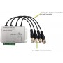 Balun émetteur-récepteur vidéo CCTV HD à 4 canaux avec extensions de 7,5",BNC mâle + vis solide 2 broches + RJ45