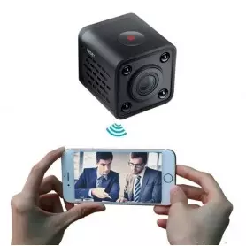 Mini Caméra de surveillance IP, sans fil HD 720p 1mpx 3.6mm rechargeable 500mAh, audio, SD slot P2P internal use IP20