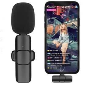 Microphone Lavalier sans fil, compatible iPhone et Android, pour une diffusion en direct sur YouTube, Facebook et TikTok