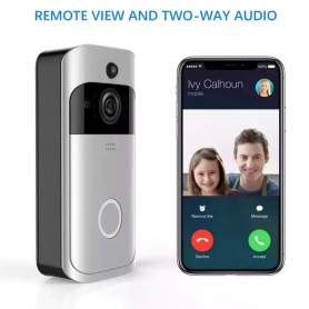 Sonnette vidéo WIFI sans fil 720p, vision nocturne HD, stockage cloud intelligent, sécurité à domicile, caméra Aiwit App