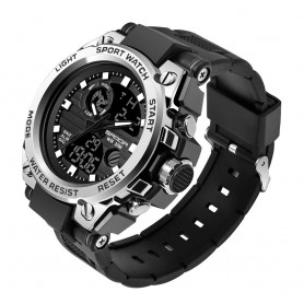 Montre-bracelet de sport multifonction SANDA, numérique, à LED pour hommes, étanche, alarme, Quartz, marque de luxe