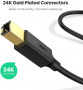 Câble d'imprimante USB 2.0 - Cordon A-Mâle à B-Mâle - 6 pieds (1,8 mètre)