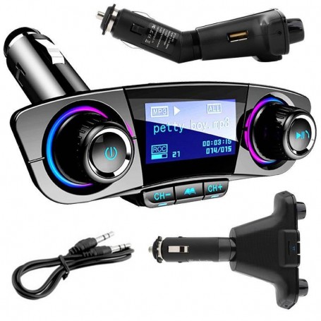 Acheter Modulateur transmetteur FM 5.0 Compatible Bluetooth, lecteur MP3,  affichage LED, Kit de voiture, double USB 3.1A, chargeur rapide,  accessoires de voiture