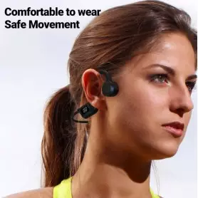Casque écouteur de sport LY1, Bluetooth-5.2, à conduction osseuse, oreille ouverte, Microphone stéréo étanche