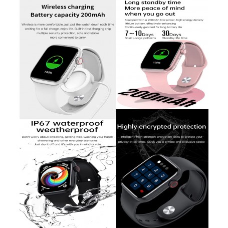 Montre Connectée Femme Élégante Waterproof IP67 Smartwatch Design Cardio  Sommeil