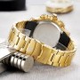 Montre-bracelet à cadran et numérique JOEFOX , couleur Gold, avec cordon en acier pour hommes
