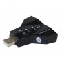 Micro-casque 7.1 Ch, convertisseur 3D, Double carte son virtuel USB 2.0, adaptateur Audio Double, 10 pièces