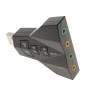 Micro-casque 7.1 Ch, convertisseur 3D, Double carte son virtuel USB 2.0, adaptateur Audio Double, 10 pièces