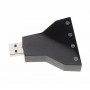 Micro-casque 7.1 Ch, convertisseur 3D, Double carte son virtuel USB 2.0, adaptateur Audio Double, 10 pièces