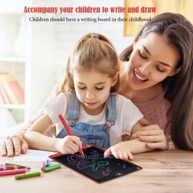Ardoise Tablette graphique LCD pour enfants, 10/12 pouces, écriture électronique magique, dessin couleur en vogue