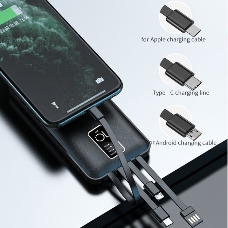 Mini Batterie Externe pour iPhone 5000mAh, Mise à Niveau 15W PD 3.0A Charge  Rapide, Compact et Léger Power Bank Écran LCD Chargeur Portable Compatible