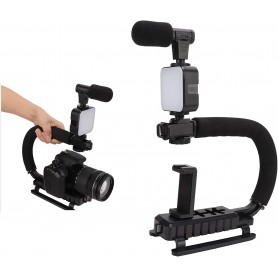 Stabilisateur de caméra Portable AY49U/C, , Microphone, lumière d'appoint, pour téléphone Portable Android, diffusion en direct