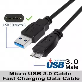 Câble micro USB 3.0 A vers micro B pour disque dur externe portable Seagate Goflex, Back Up Plus, série d'extension