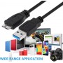 Câble micro USB 3.0 A vers micro B pour disque dur externe portable Seagate Goflex, Back Up Plus, série d'extension