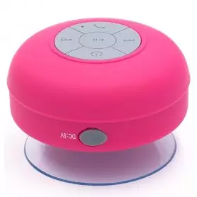 Mini haut-parleur, Enceinte de musique Bluetooth imperméable, portable, idéal pour salle de bain - Rose