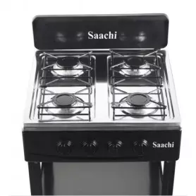 Cuisinière Mixte Saachi à 4 brûleurs (2 électriques, 2 à gaz) - Allumage Manuel, Faible Consommation de Gaz