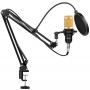 Kit Microphone Studio BM-800 avec Carte Son V8 – Ensemble Audio Professionnel pour Podcast, Chant et Streaming