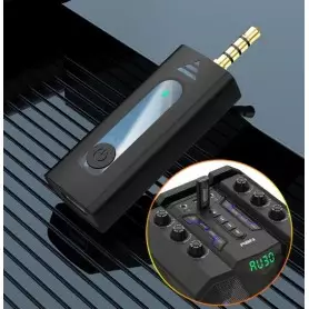 Microphone sans fil K35 double Lavalier, 3.5mm, DJ, pour jeux en direct, Bluetooth, automatique, réduction du bruit, Radio