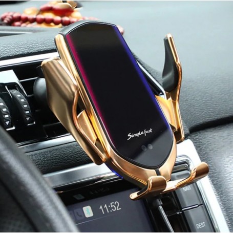 Chrono - 2021 [Nouvelle mise à niveau] Chargeur de voiture sans fil pour  tous les smartphones, charge rapide QI 15 W (noir) - Batterie téléphone -  Rue du Commerce