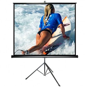 Écran de projection trépied mobile i-View T180, 180x180 cm, 180 degrés, présentations en intérieur et en extérieur