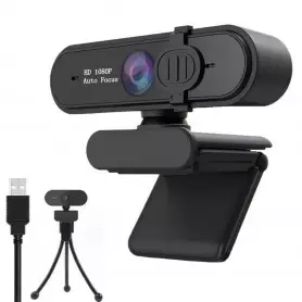 Webcam Zambrero 1080P HD pour ordinateur de bureau, rotation flexible à 360 degrés