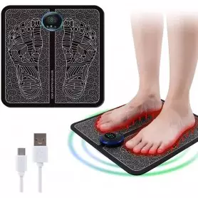 Masseur de pieds EMS électrique avec chaleur chauffé par shiatsu, soulagement de la douleur et de la fatigue