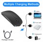 Souris optique Bluetooth, rechargeable, sans fil USB, 2.4 Ghz silencieuse, ergonomique, pour ordinateur portable