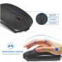 Souris optique Bluetooth, rechargeable, sans fil USB, 2.4 Ghz silencieuse, ergonomique, pour ordinateur portable
