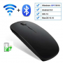 Souris optique Bluetooth, rechargeable, sans fil USB, 2.4 Ghz silencieuse, ergonomique, pour ordinateur portable