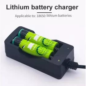 Chargeur rapide à 2 emplacements ,3.7V, 4.2V ,18650 pour batterie au lithium rechargeable