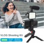 Kit de Vlogging KTI-01LM Portable, Jumpflash , montage vidéo, trépied Bluetooth pour appareil photo SLR et Smartphone.