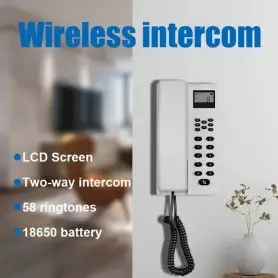 Kit duo interphones rechargeable sans Fil, TTEL, 433Mhz avec système de sécurisés extensibles