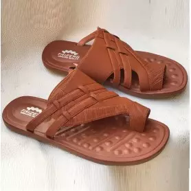 Sandales d'été en cuir véritable FA-004, pour hommes, sandales souples, confortables