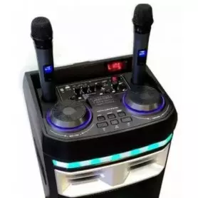 Haut-parleur Enceinte de soirée CH-1262, 60W, Bluetooth - sans fil, karaoké double 12" avec micro