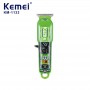 Tondeuse à cheveux transparente Kemei KM-1133 professionnelle rechargeable en acrylique