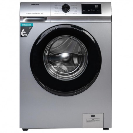 Machine à laver automatique Hisense WFVB6010MS, 6 Kg, à chargement frontal,  lavage à la vapeur, chauffe