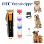 Tondeuse animale HTC- CT-8086, sans fil Rechargeable pour chiens et chats, puissant pour animaux de compagnie