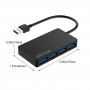 Adaptateur hub USB 3.0 à 4 ports 5 Gbit/s pour ordinateur portable USB-C ,