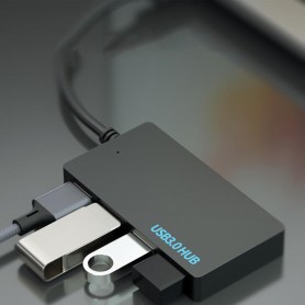 Adaptateur hub USB 3.0 à 4 ports 5 Gbit/s pour ordinateur portable USB-C ,