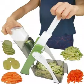 Coupe-légumes multifonction sûr Mandoline hachoir trancheuse de cuisine à salade, pommes de terre coupe-frites