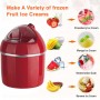 Mini Sorbetière, crèmerie DSP KA 4014, 8W, 0.8 L, 2 en 1 pour Crème glacée et yaourt - Rouge