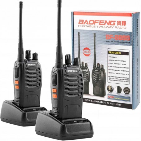 Paire de Talkie-walkie, Baofeng BF 888s à longue portée, avec