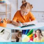 Lot de 2 Ardoises Tablette graphique LCD pour enfants, 10 pouces, écriture électronique magique, dessin couleur en vogue