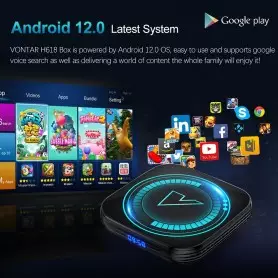 Box smart TV VONTAR H618 Android 12 Allwinner H618 Quad Core Cortex A53, 8K Video BT Wifi Google Voice