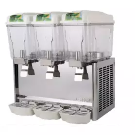 Distributeur de jus de fruits commercial à 3 réservoirs, 9 Litres, Refroidissement de 7 à 12 °C et chauffage de 52 à 58 °C