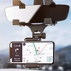 Support auto universel rotatif à 360 ° pour rétroviseur de voiture, navigation GPS, Smartphone