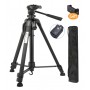 Trépied YUNFENG 3388, 1.37m, avec télécommande Bluetooth, Pliable et portable, en alliage d'aluminium