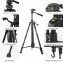 Trépied YUNFENG 3388, 1.37m, avec télécommande Bluetooth, Pliable et portable, en alliage d'aluminium